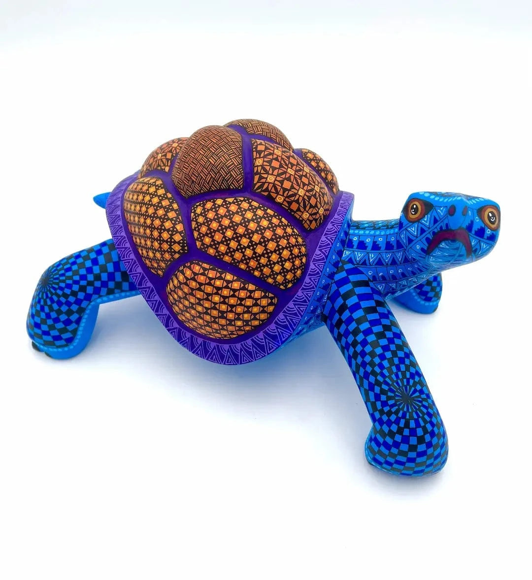 Blue Turtle Alebrije – Hand-carved Oaxacan Art