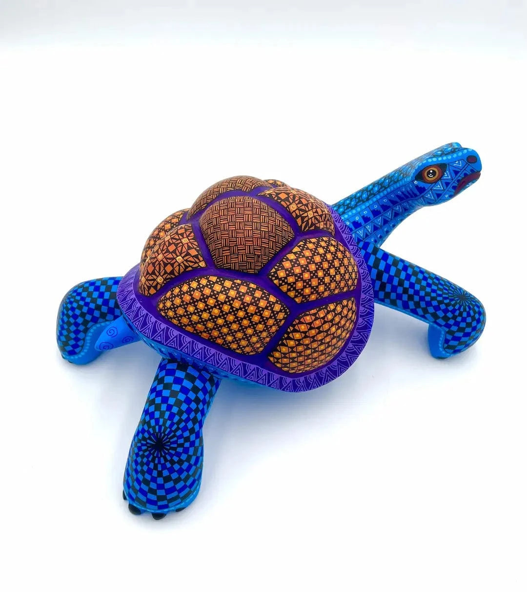 Blue Turtle Alebrije – Hand-carved Oaxacan Art