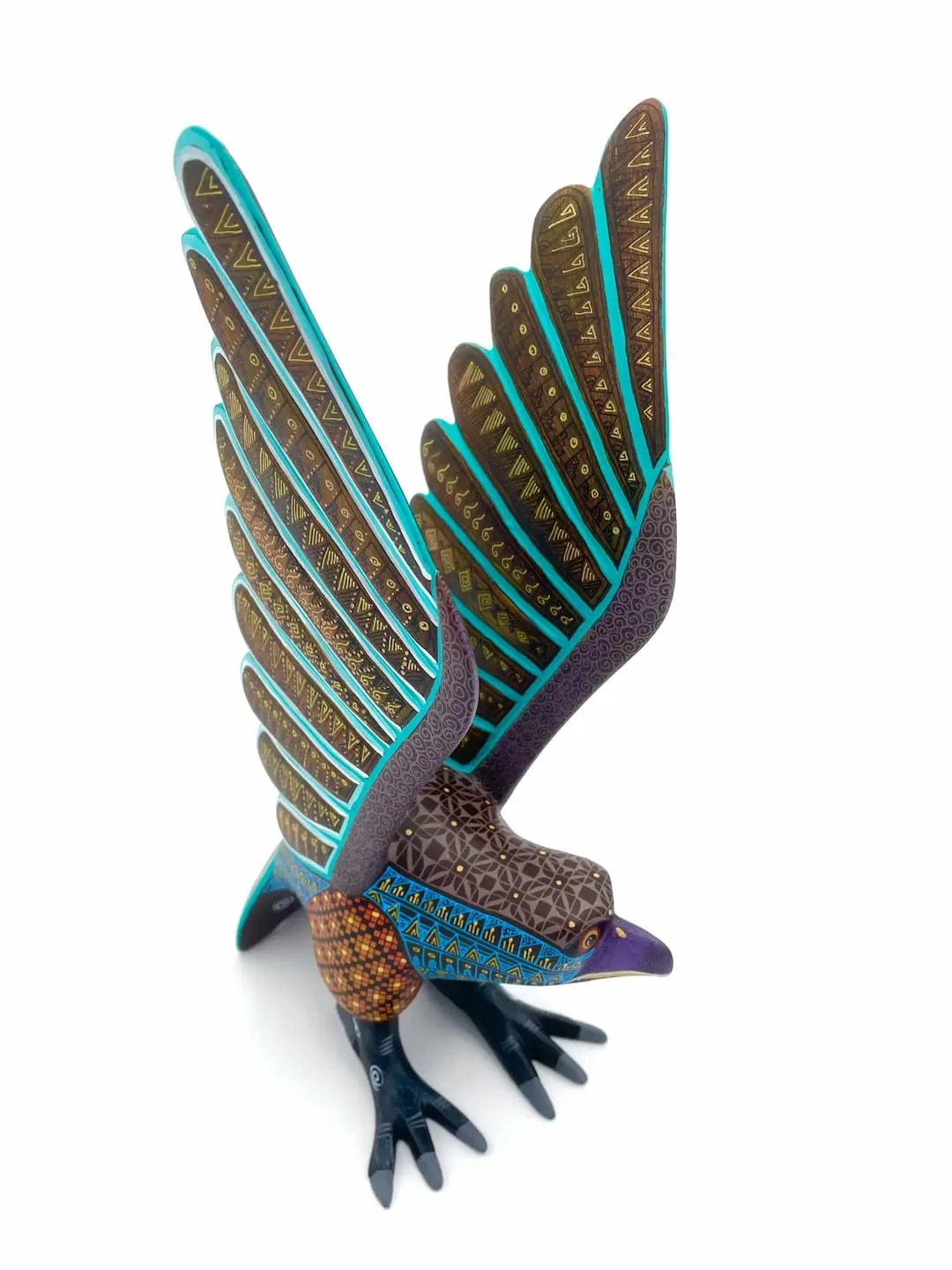 Brown Eagle Alebrije – Hand-carved Oaxacan Art