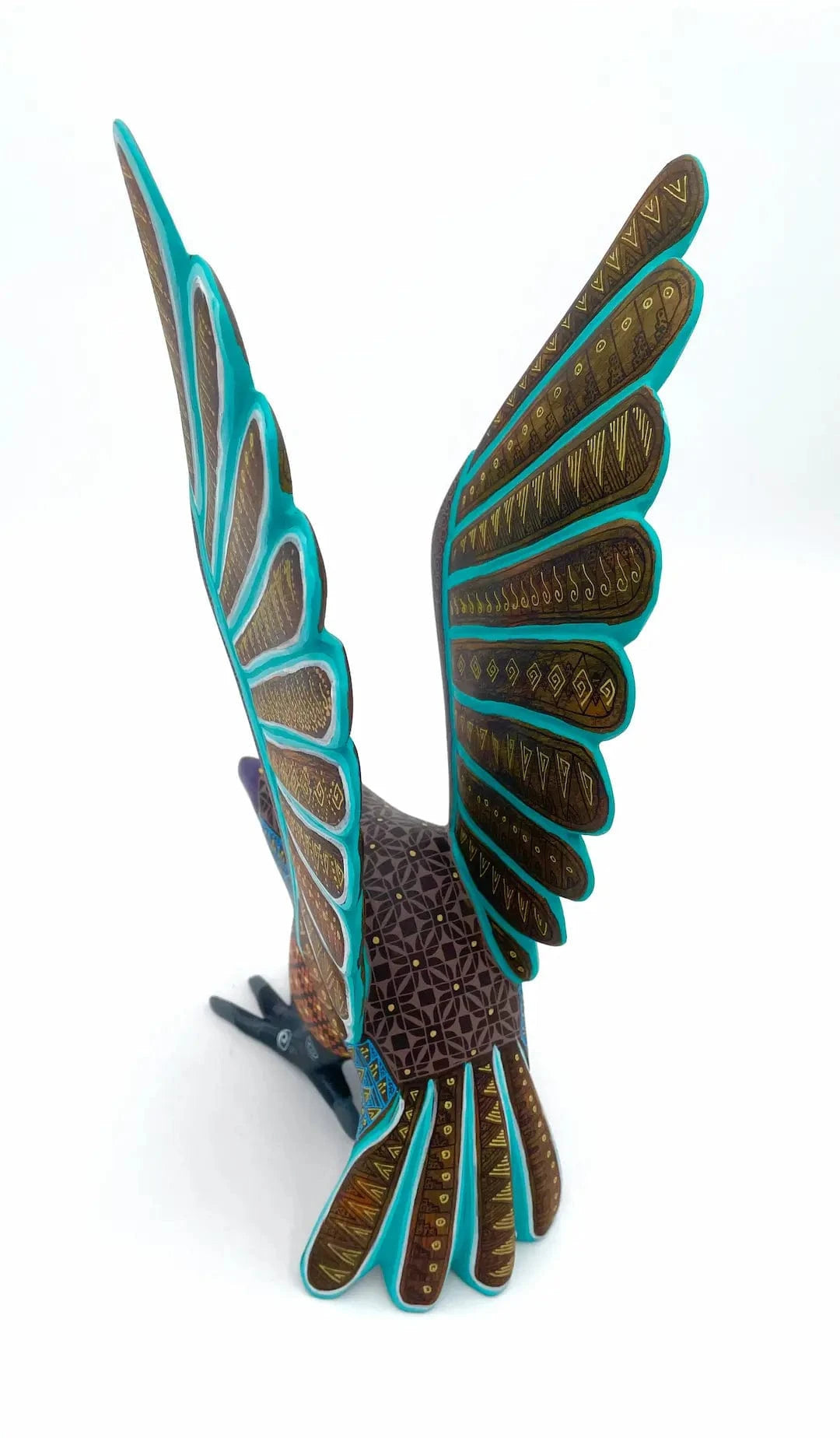 Brown Eagle Alebrije – Hand-carved Oaxacan Art