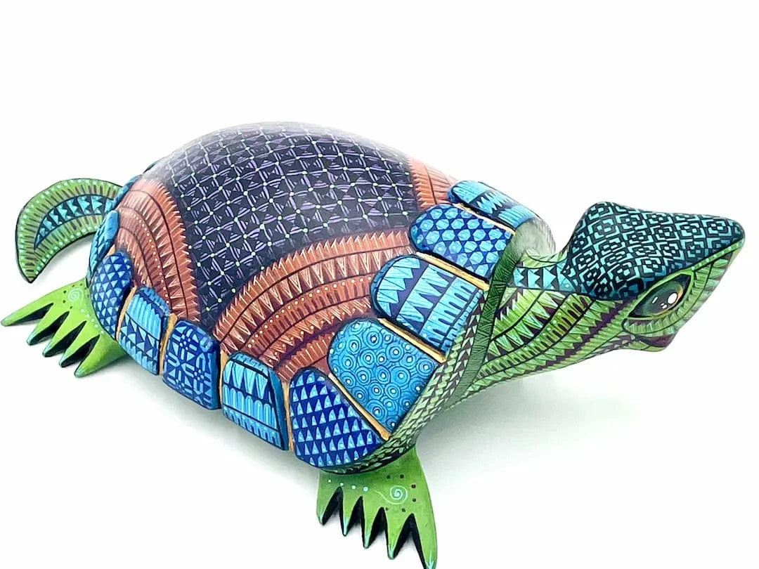 Green Turtle Alebrije – Hand-carved Oaxacan Art