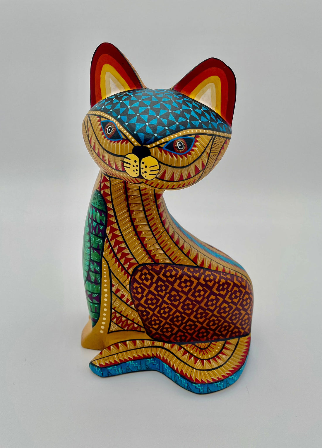 Mexoul Big yellow cat alebrije