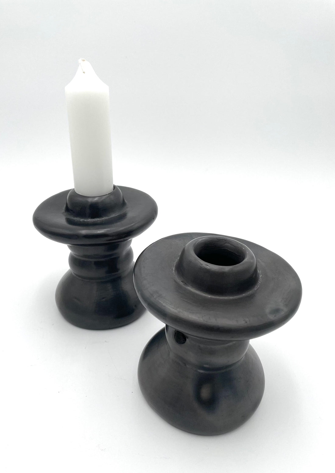 Mexoul Black clay candlestick