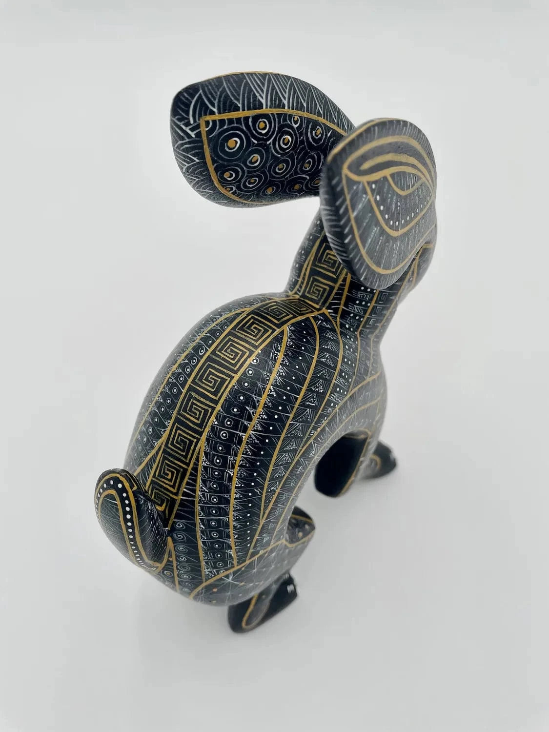 Mexoul Black Hare Alebrije – Hand-carved Oaxacan Art