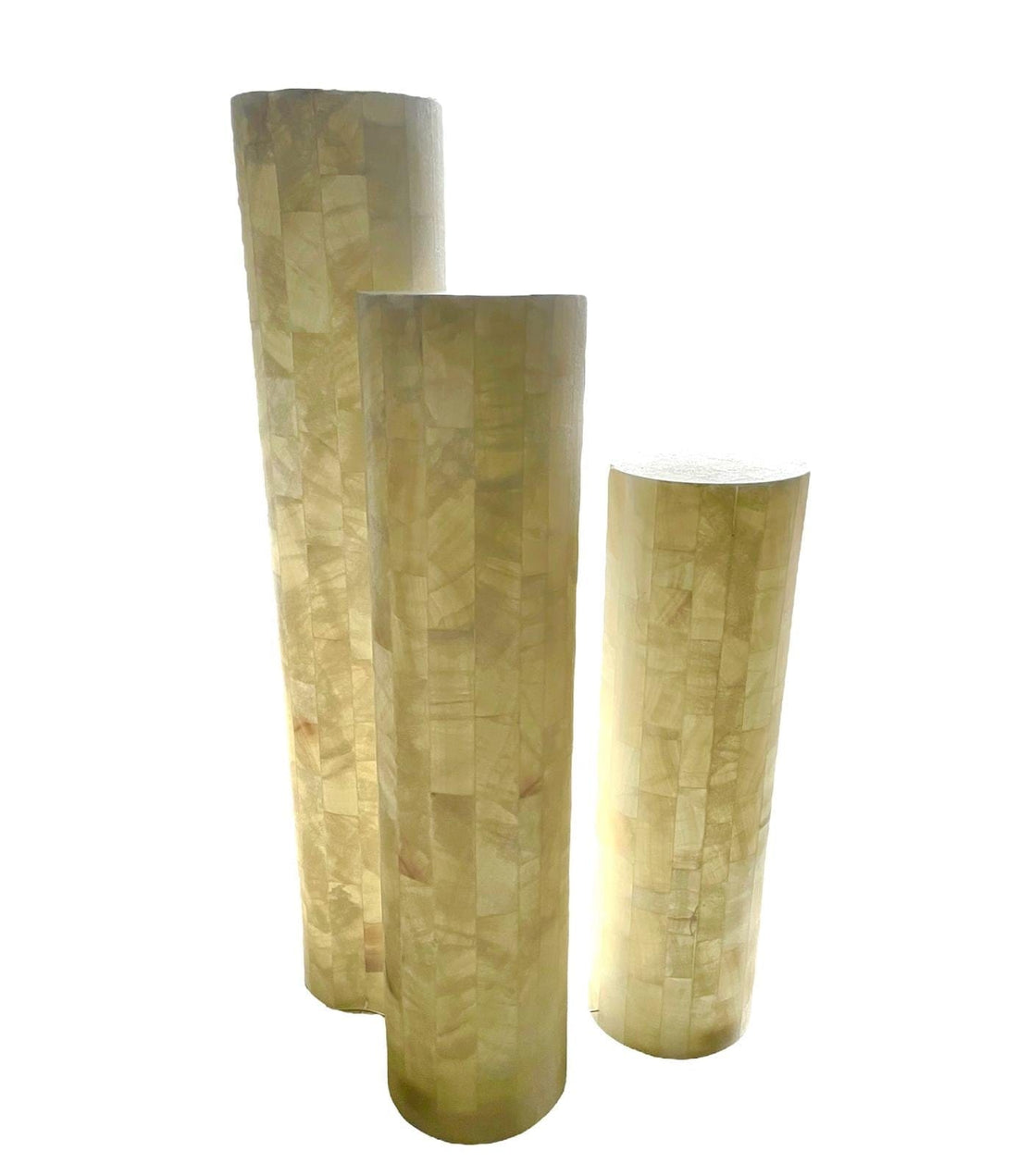 Mexoul Circle Dark Beige Onyx 3 Lamp set