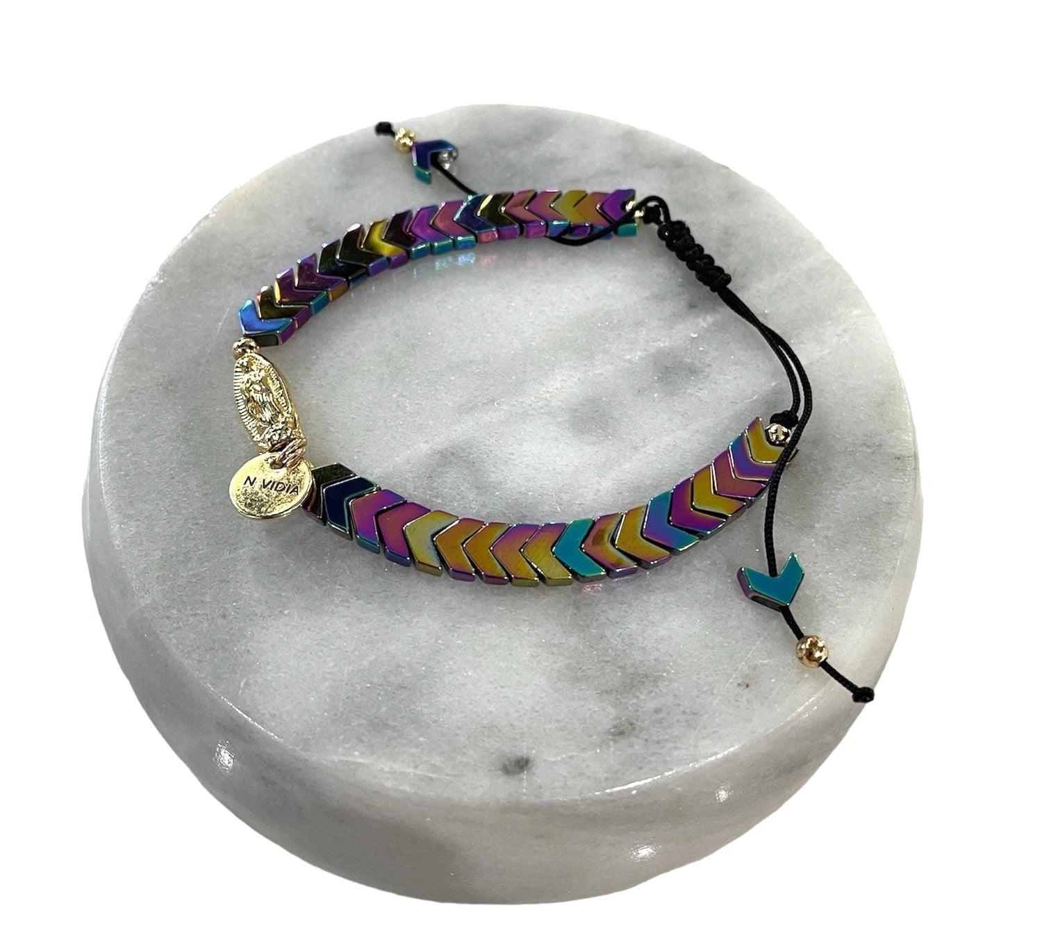 Mexoul Handmade bracelet with multicolored hematite stone