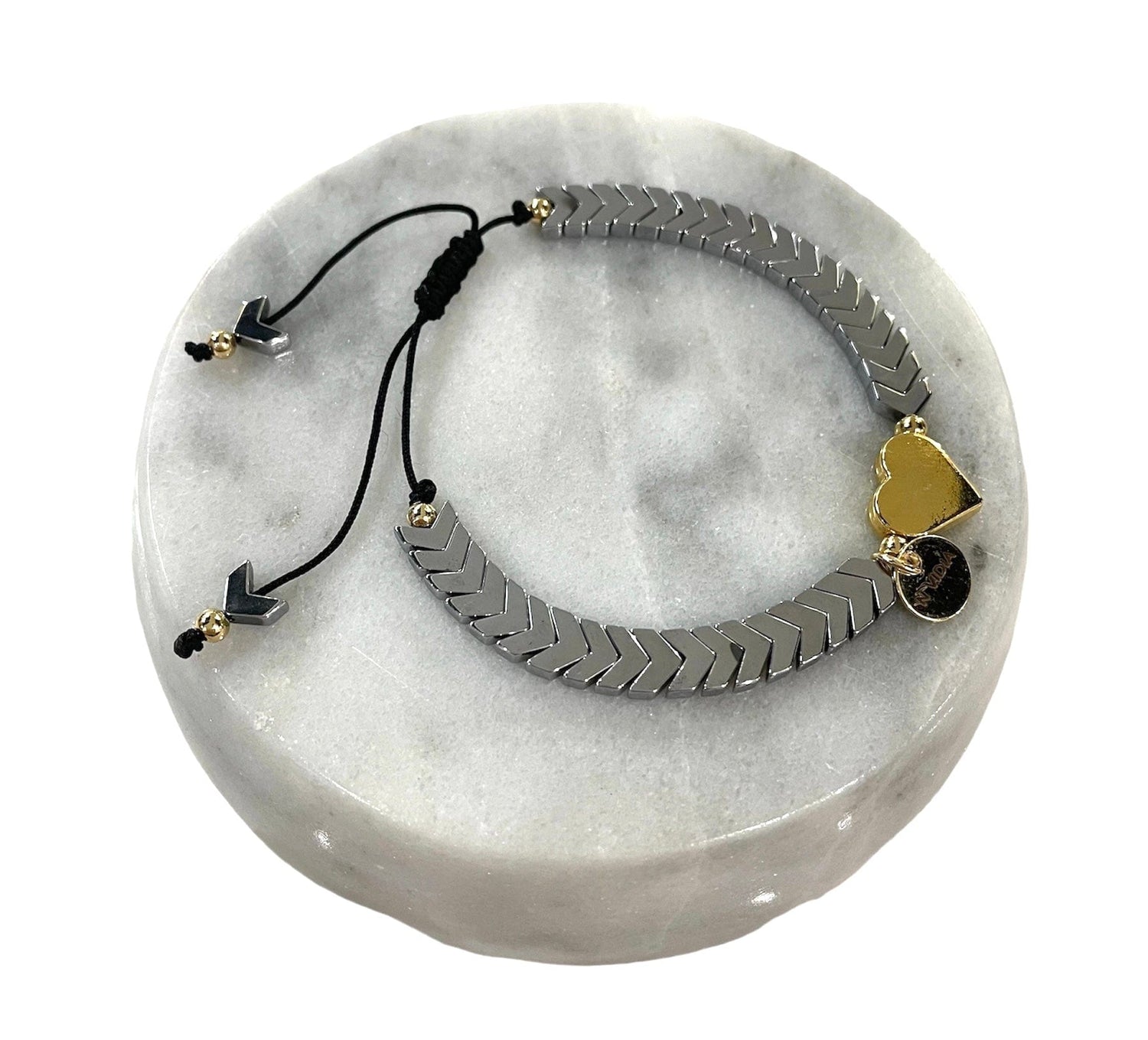 Mexoul Handmade bracelet with silver hematite stone