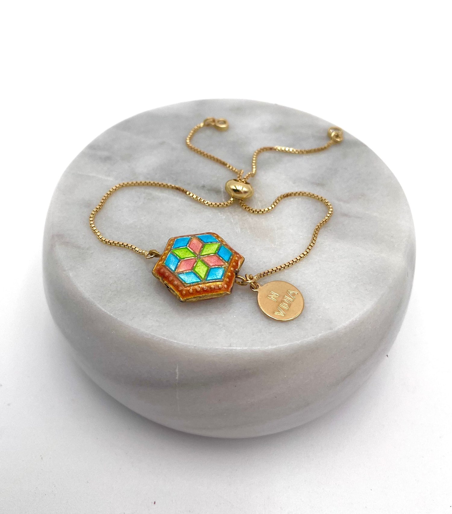 Mexoul Handmade gold plated bracelet variant 19