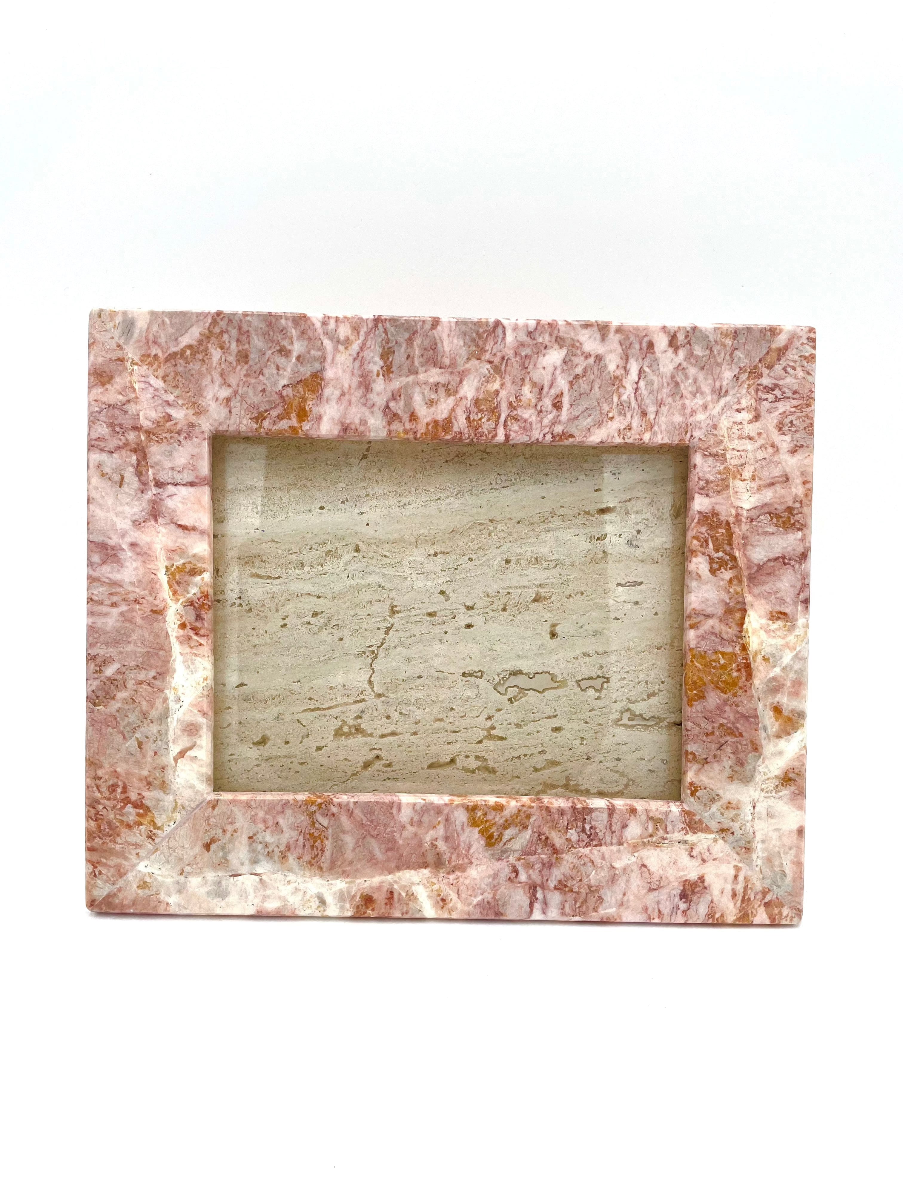 Mexoul Horizontal Rose Marble portrait holder (L)