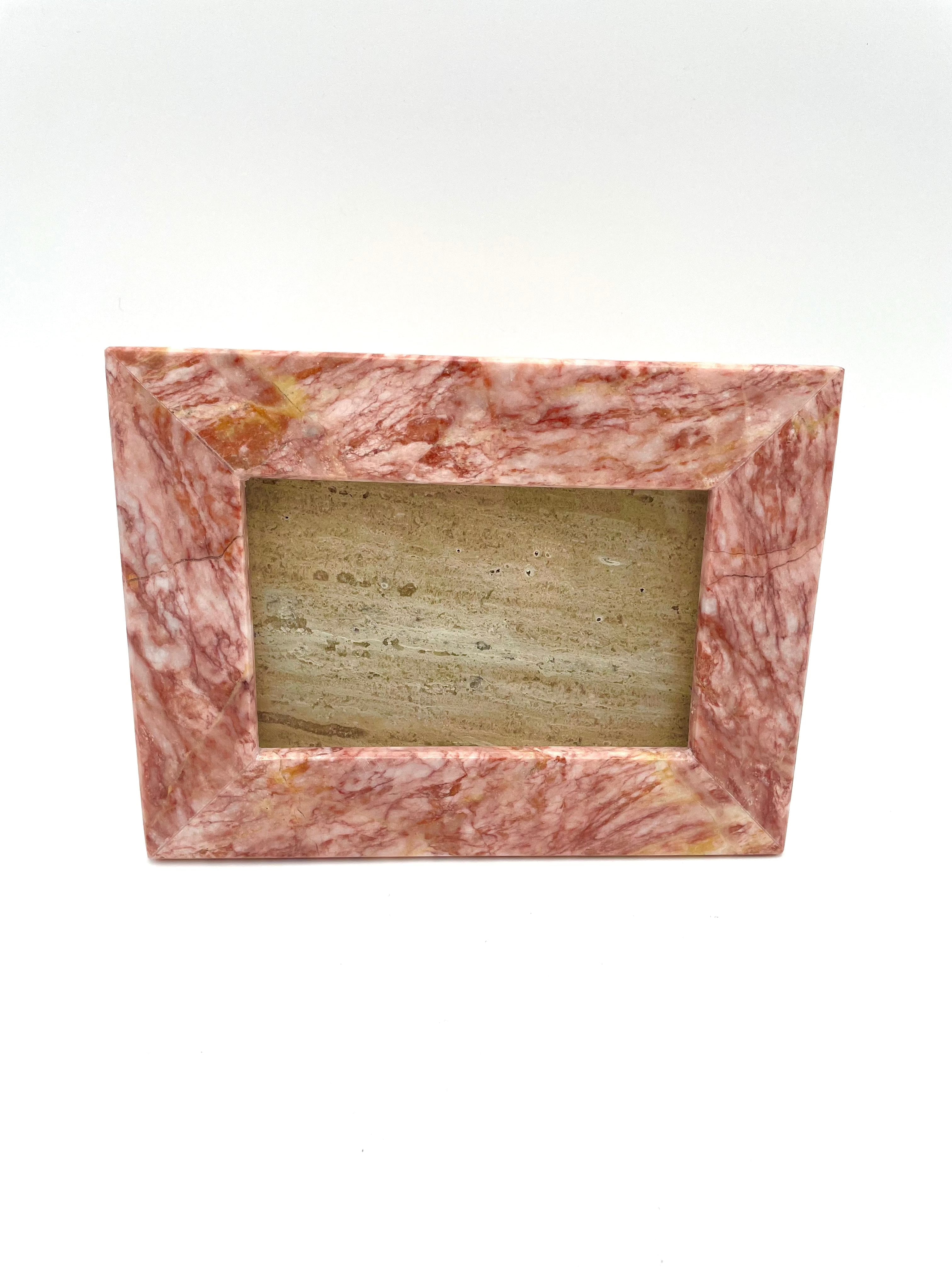 Mexoul Horizontal Rose Marble portrait holder (S)