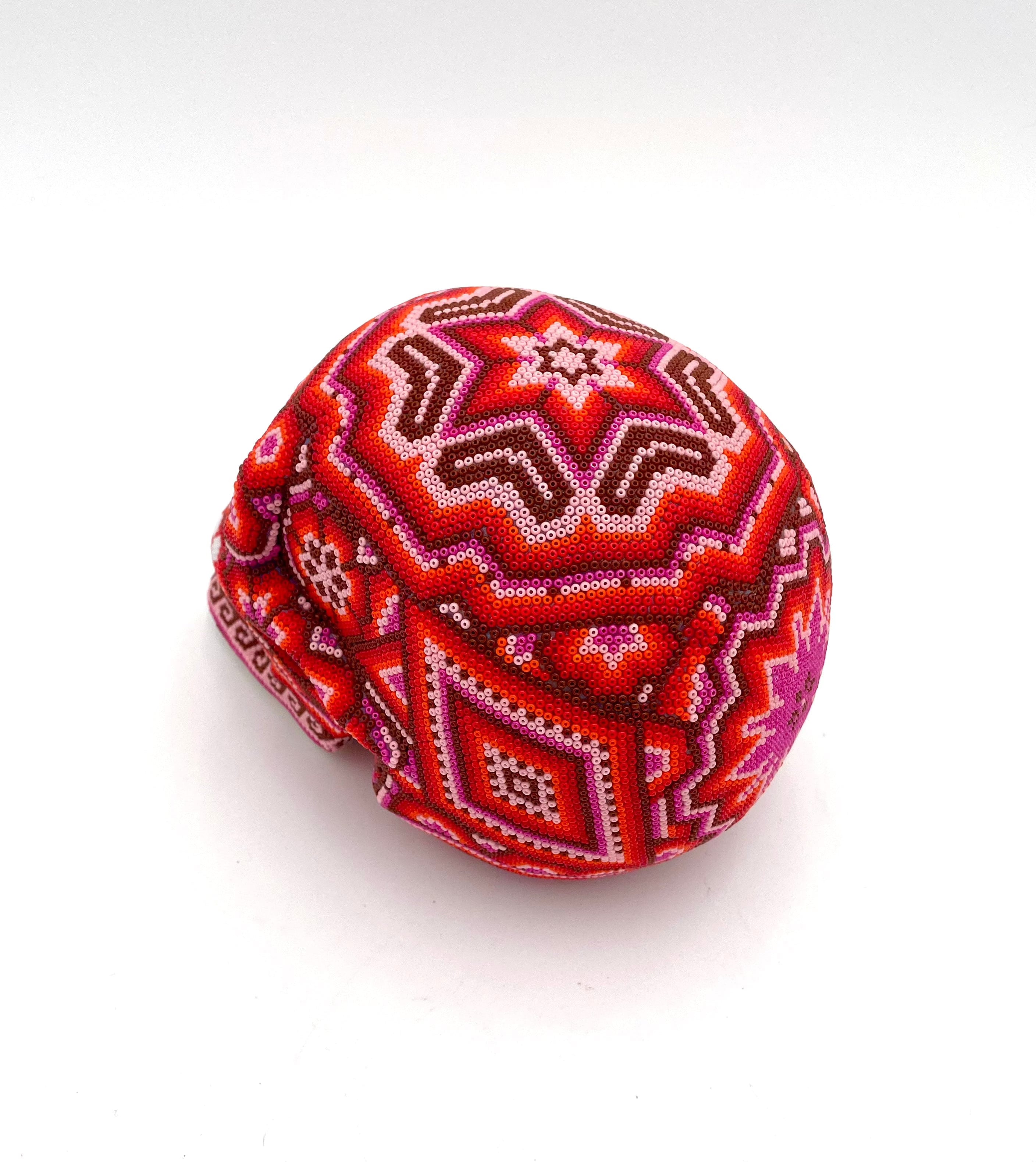 Mexoul Huichol art skull