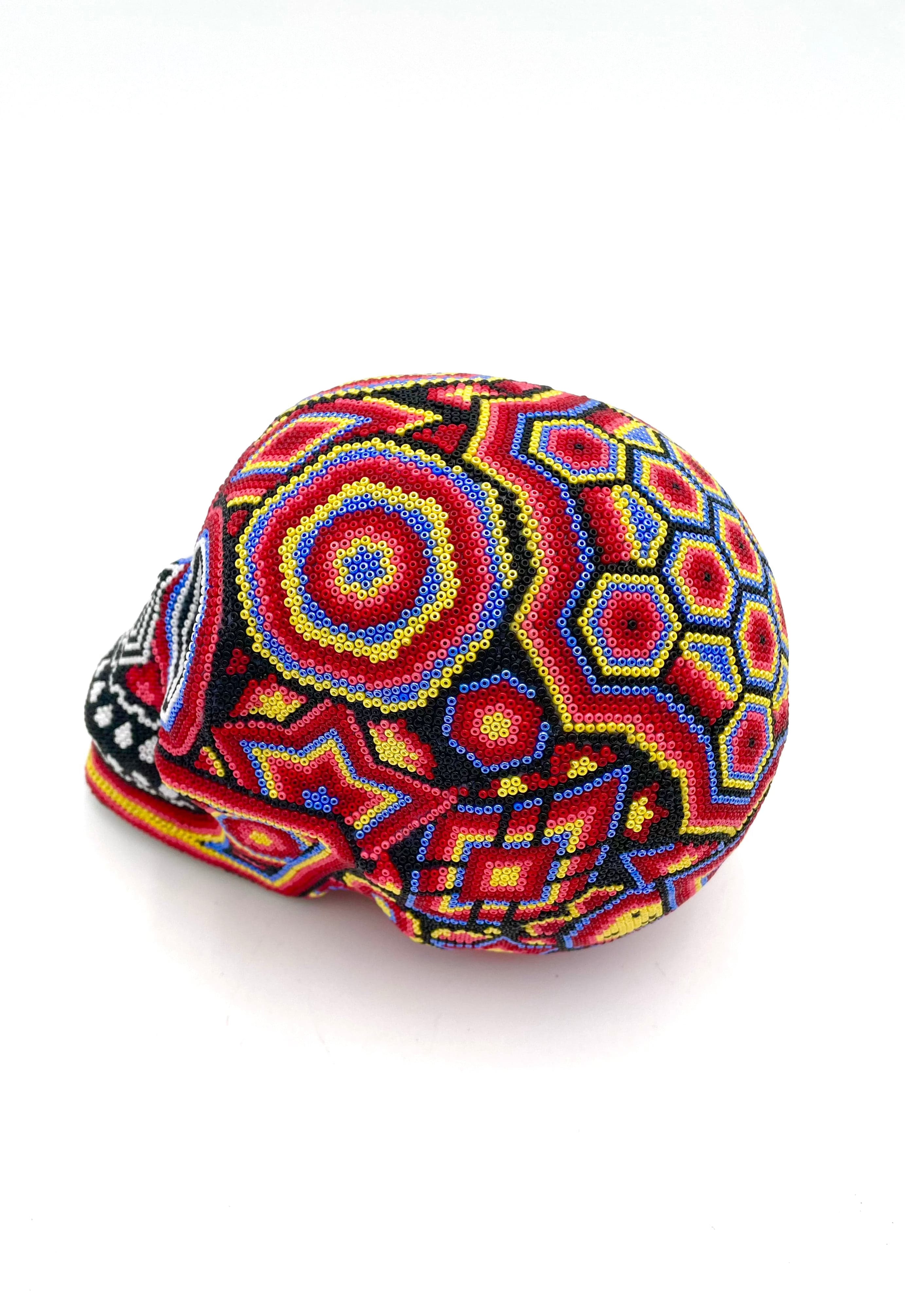 Mexoul Huichol art skull