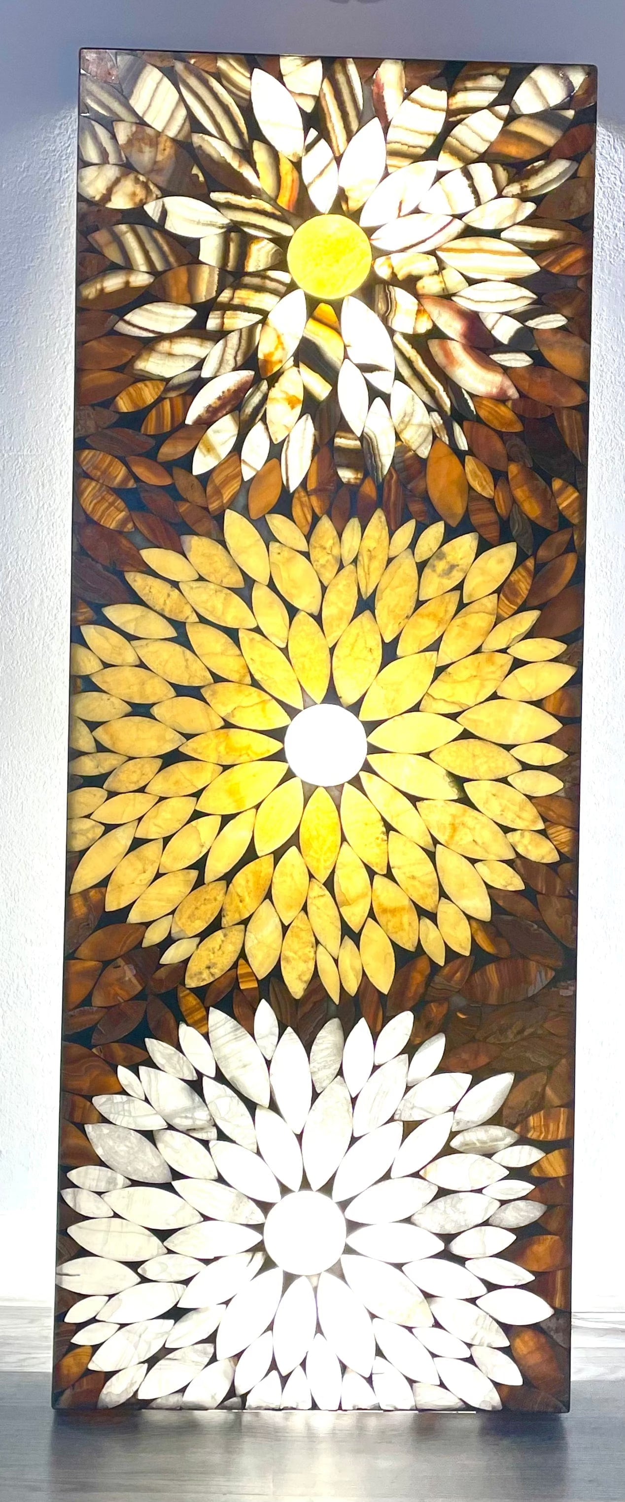 Mexoul Marble & onyx flower screen