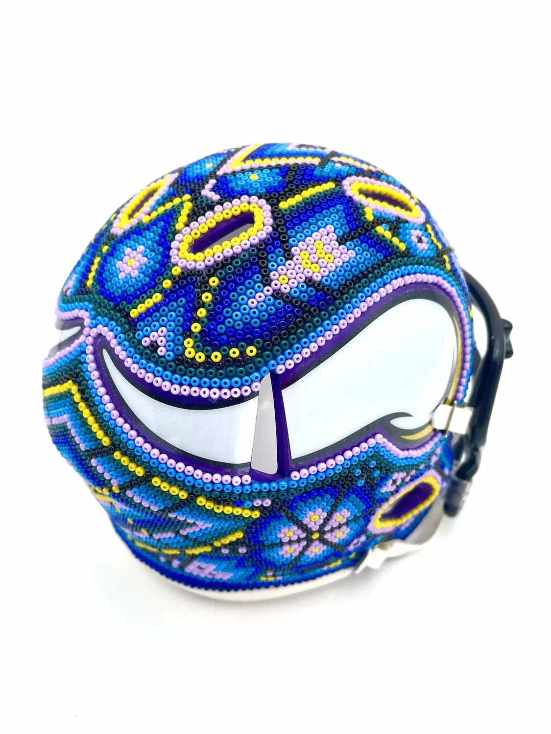 Mexoul Mini NFL Helmet – Minnestota Vikings – Huichol Beaded Art – Ready to Ship