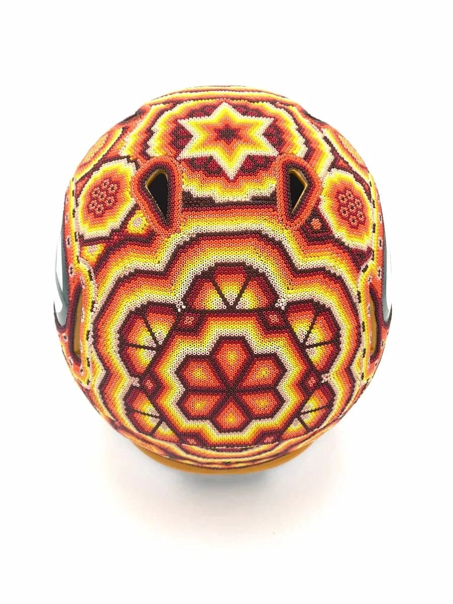 Mexoul NFL Helmet – Green Bay Packers – Full Size – Huichol Beaded Art – Ready to Ship
