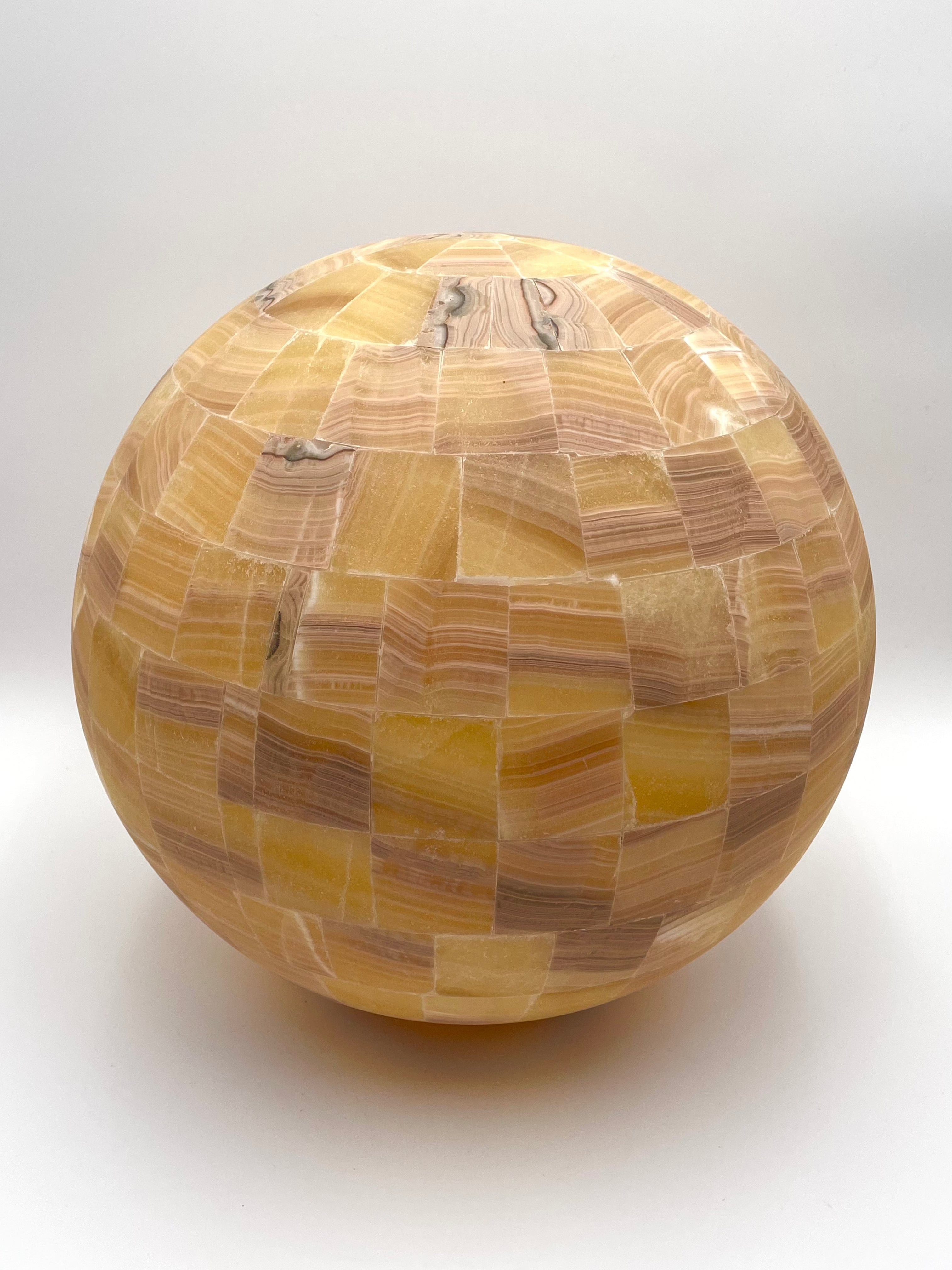 Mexoul Tan Onyx sphere lamp (L)