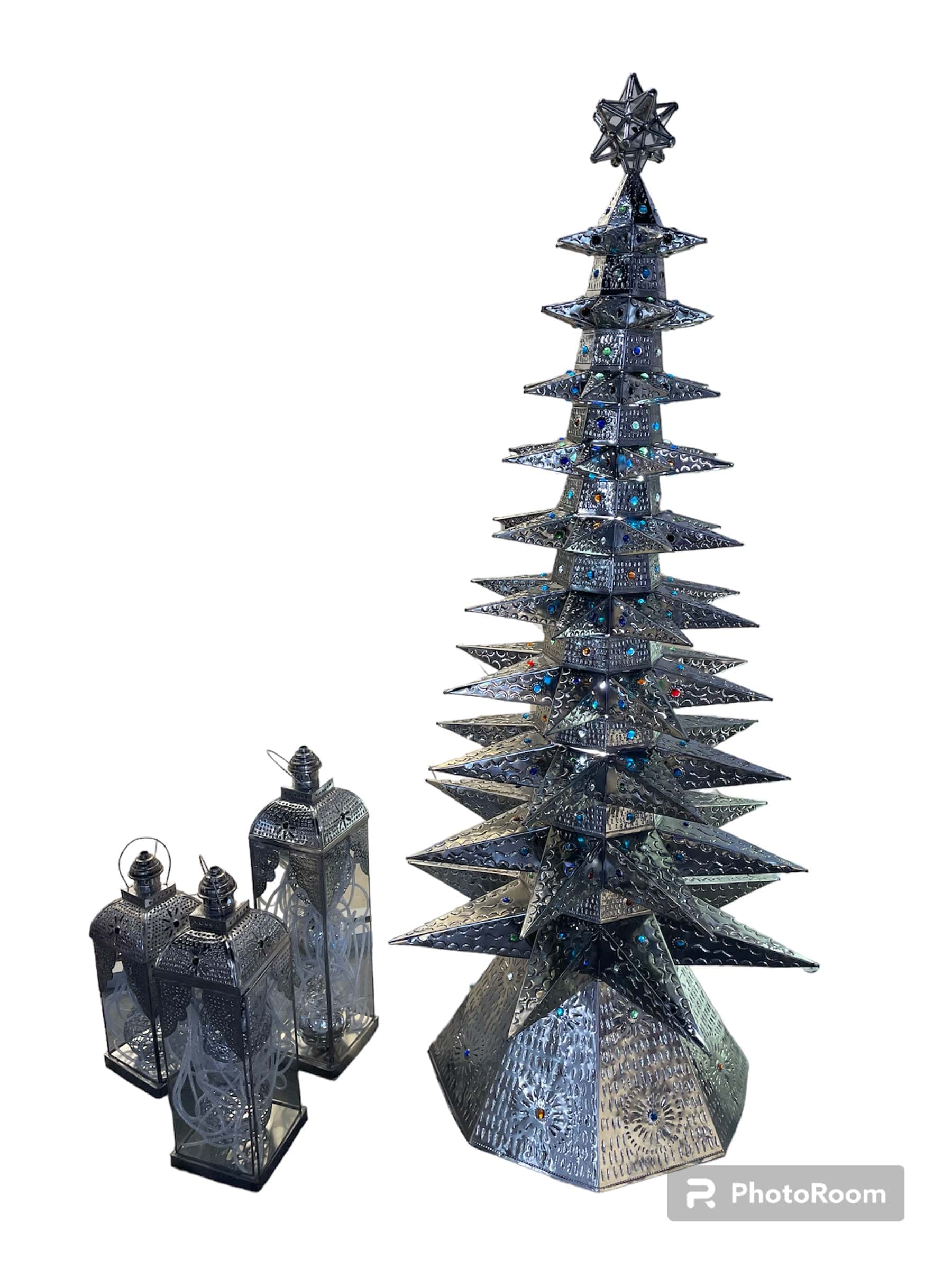 Mexoul Tin christmas tree + 3 lamp lighters