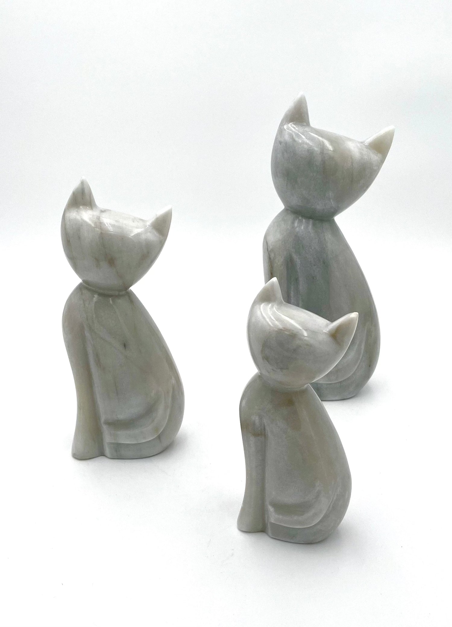 Mexoul White Marble 3 Cat set
