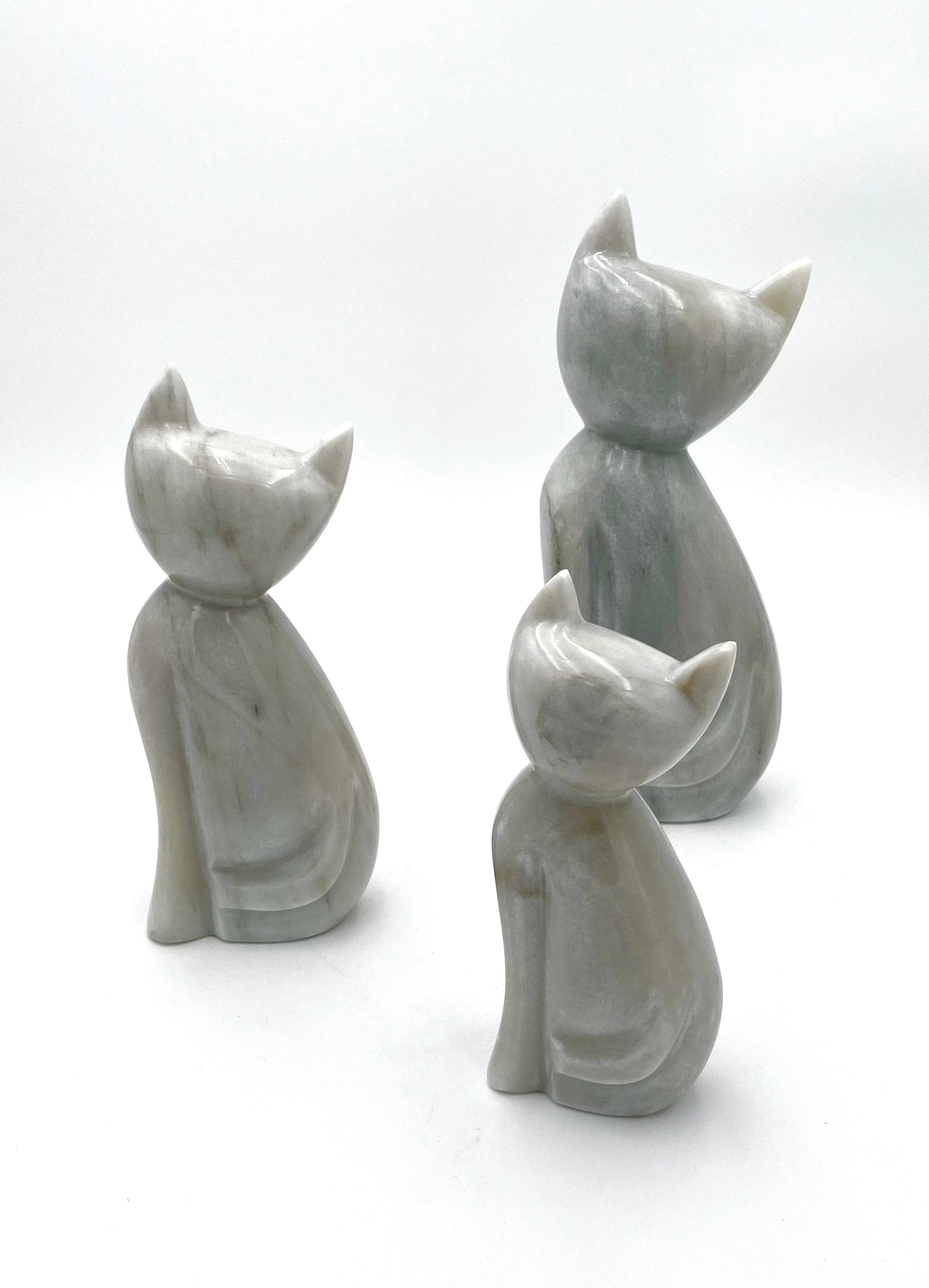 Mexoul White Marble 3 Cat set