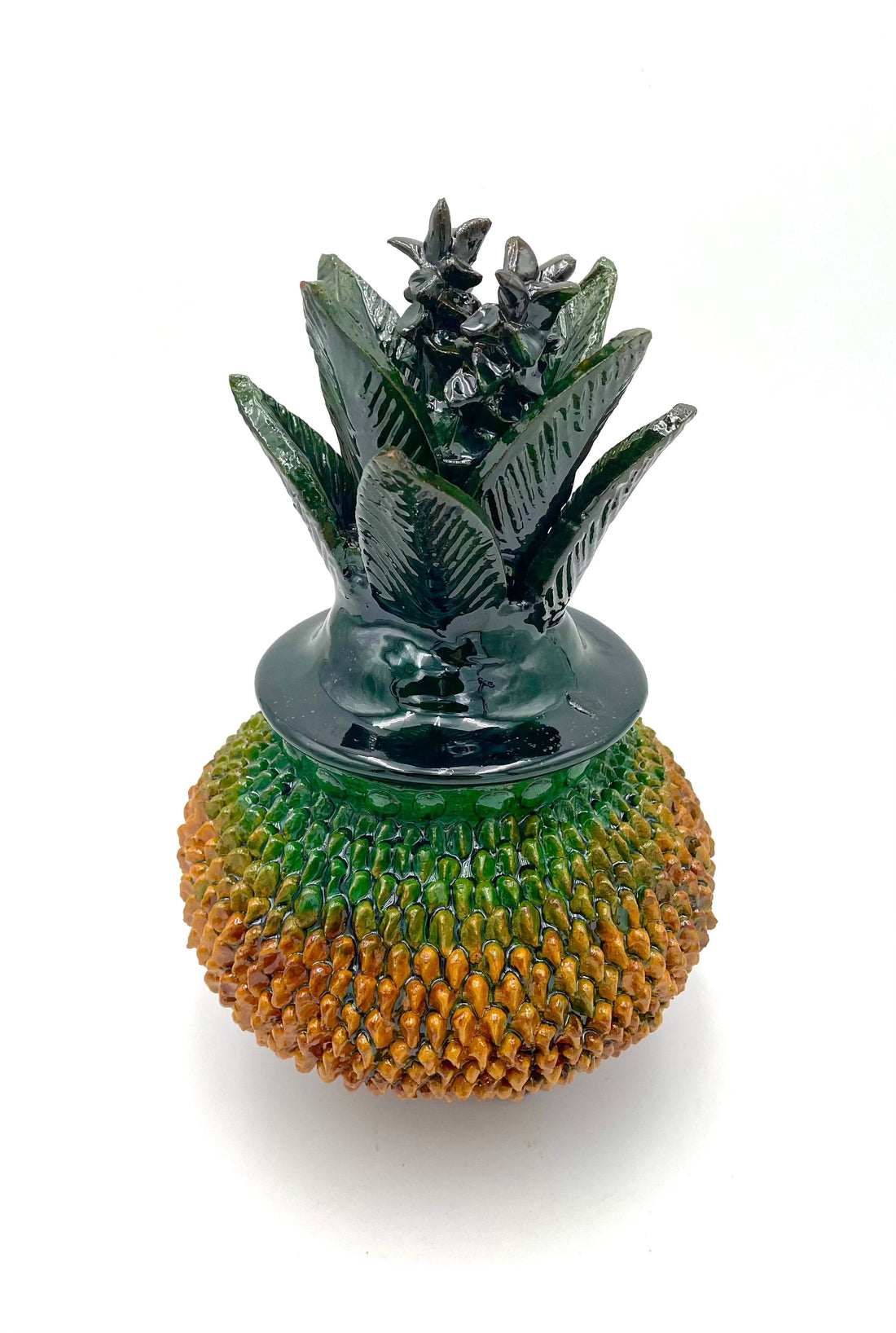 Mexoul YELLOW-GREEN Vitrified clay pineapple (S)