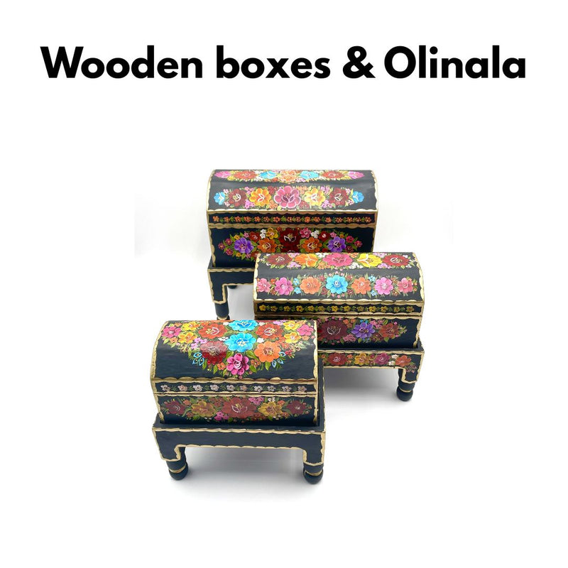WOODEN BOXES & OLINALA – Hand-Painted Mexican Trunks