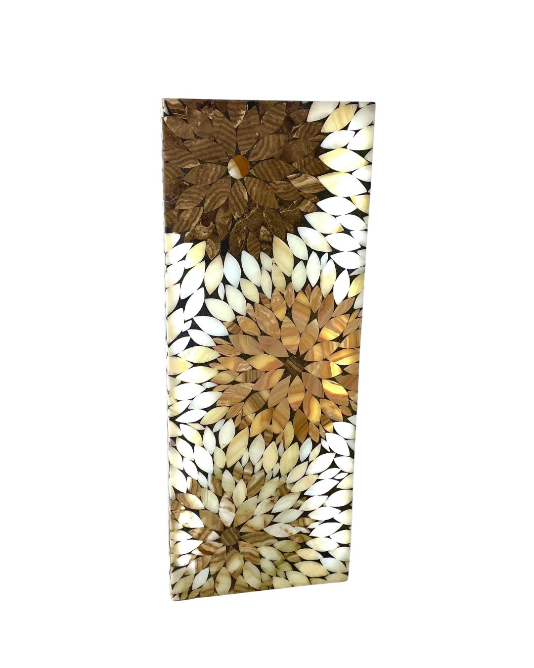 Amber Bloom Onyx Screen | Handcrafted Mexican Stone Art