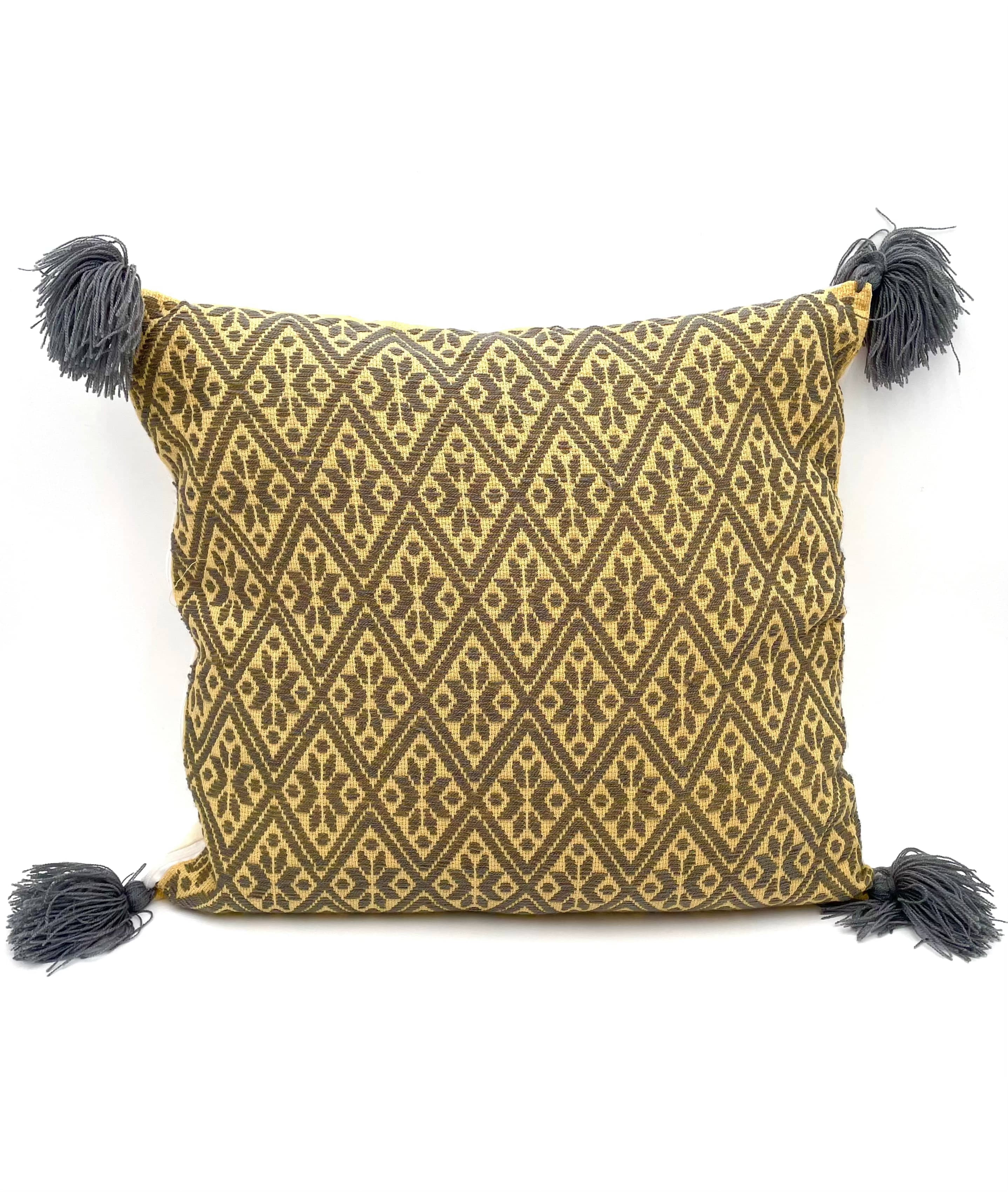 Mexoul Beige and Gray Embroidered cushions