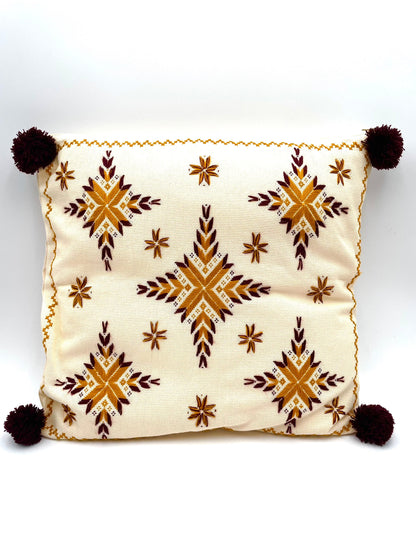 Mexoul Beige with Yellow Embroidered cushions
