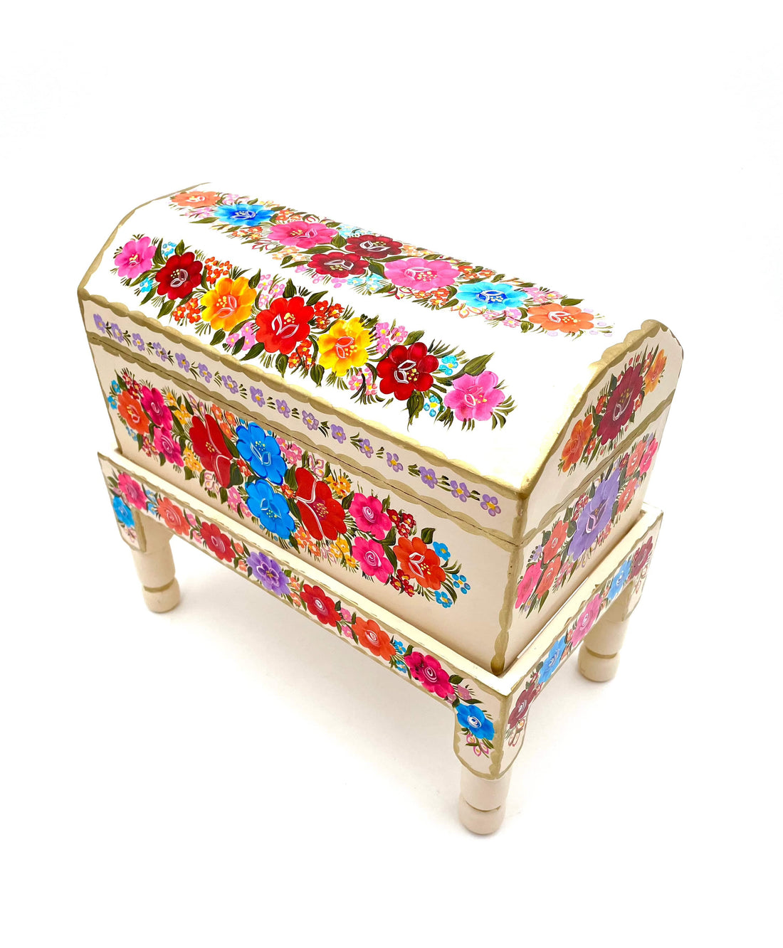 Mexoul Beige wood trunk with flowers (L)