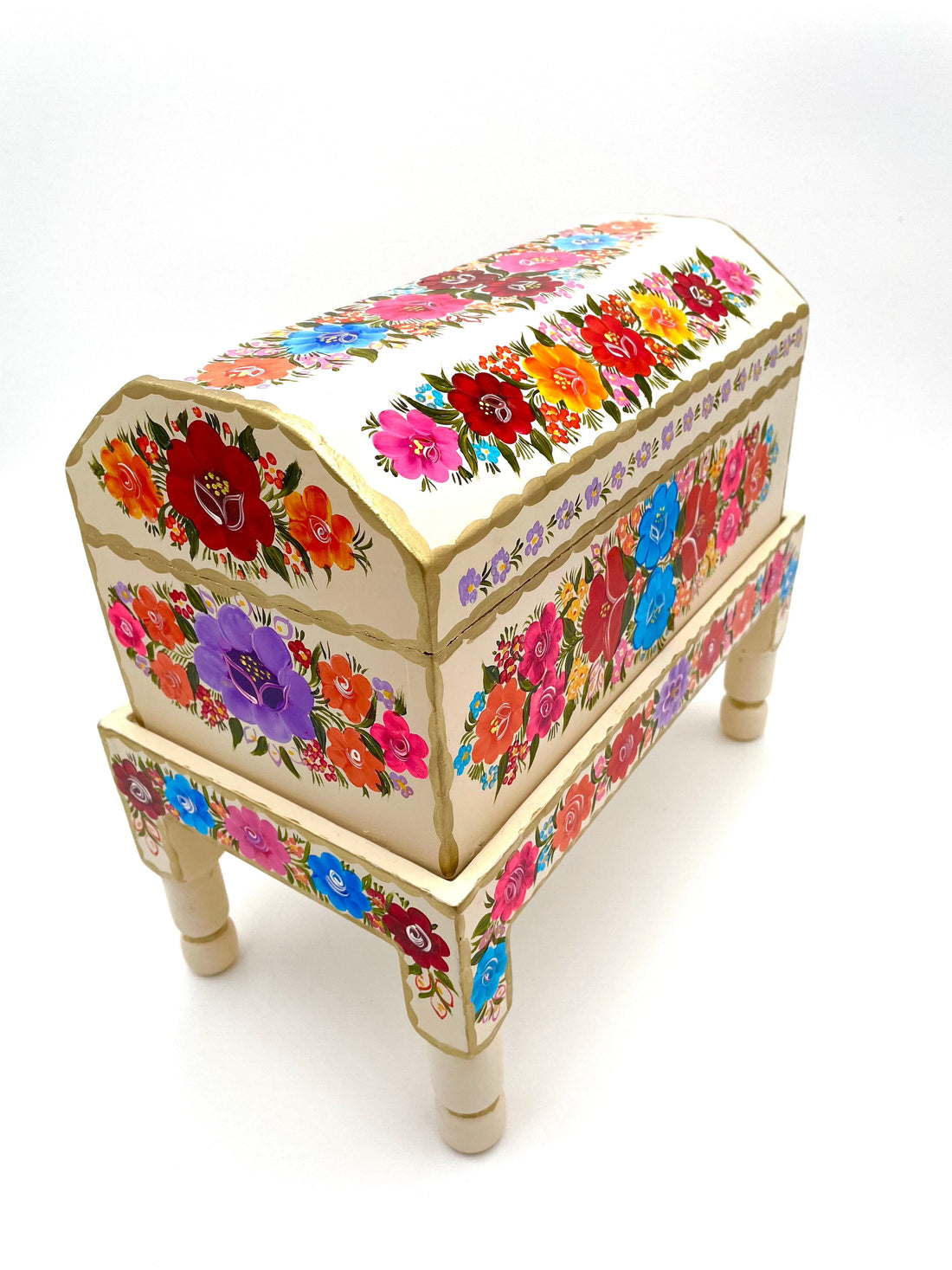 Mexoul Beige wood trunk with flowers (L)