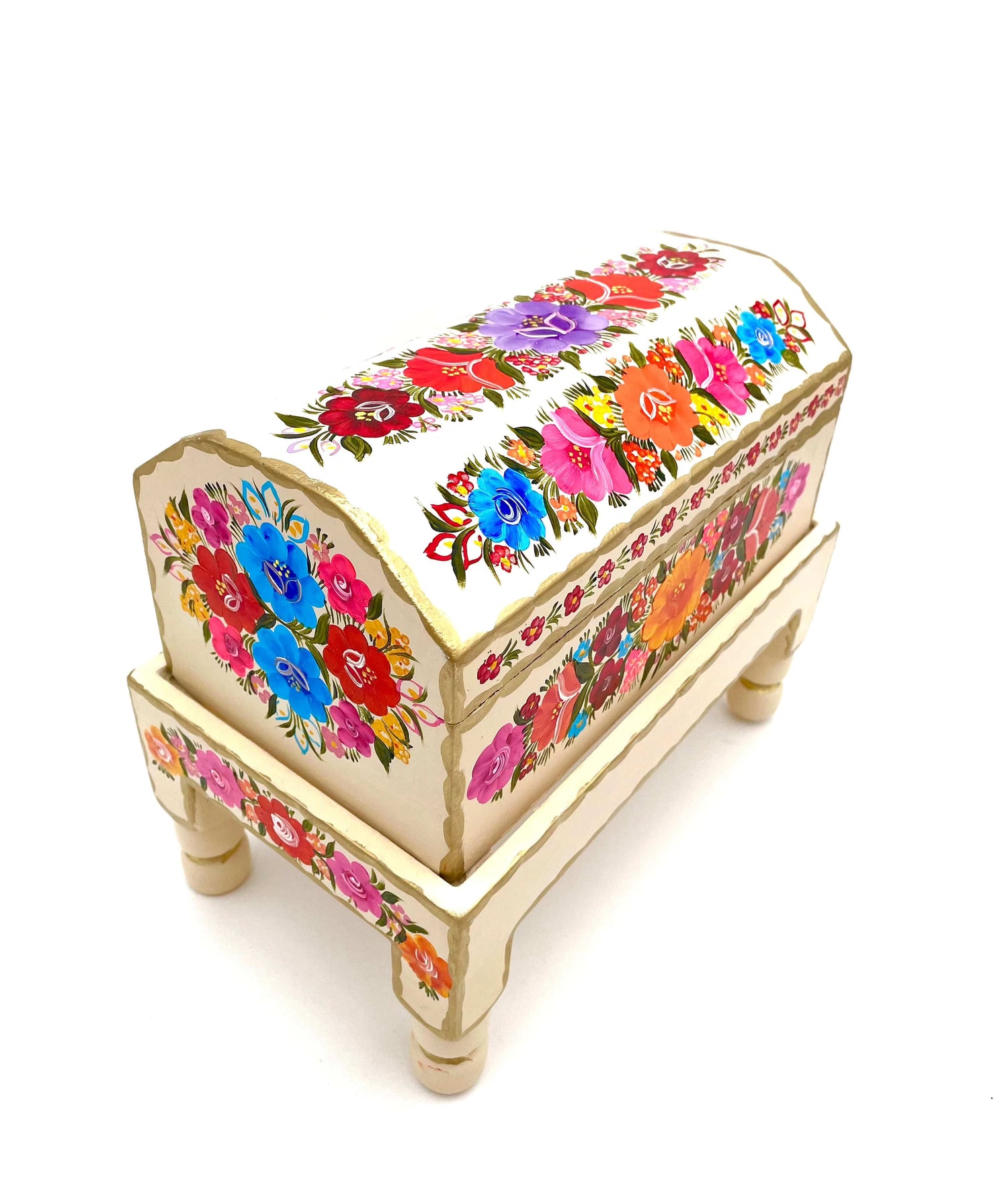 Mexoul Beige wood trunk with flowers (M)