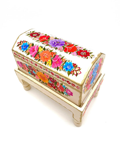 Mexoul Beige wood trunk with flowers (M)