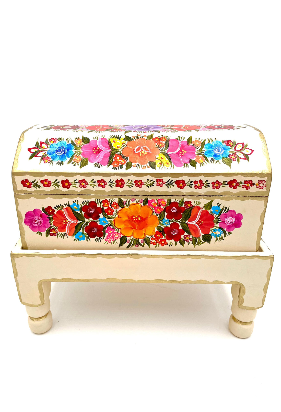 Mexoul Beige wood trunk with flowers (M)