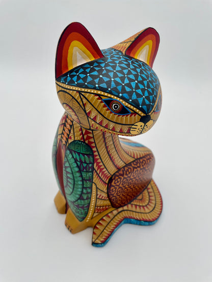Mexoul Big yellow cat alebrije