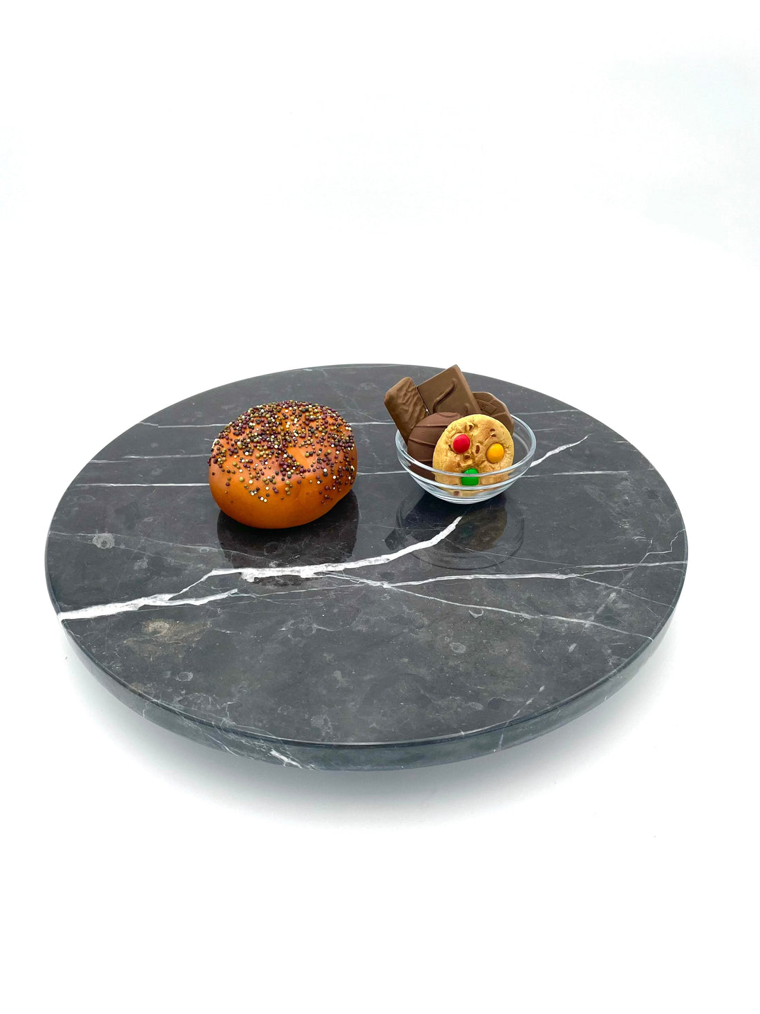 Mexoul Black Marble lazy Susan board