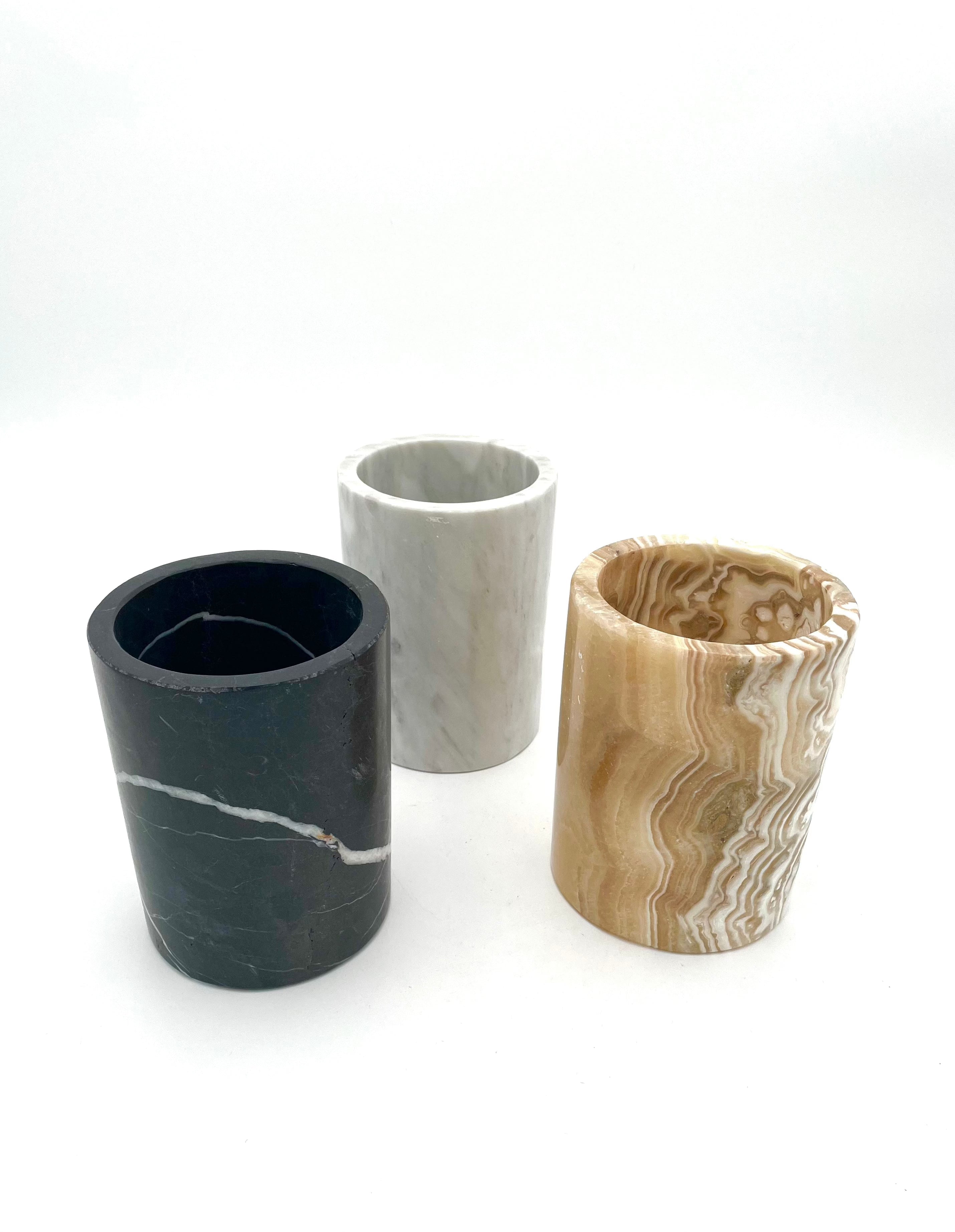 Mexoul Black Multi purpose marble cup (S)