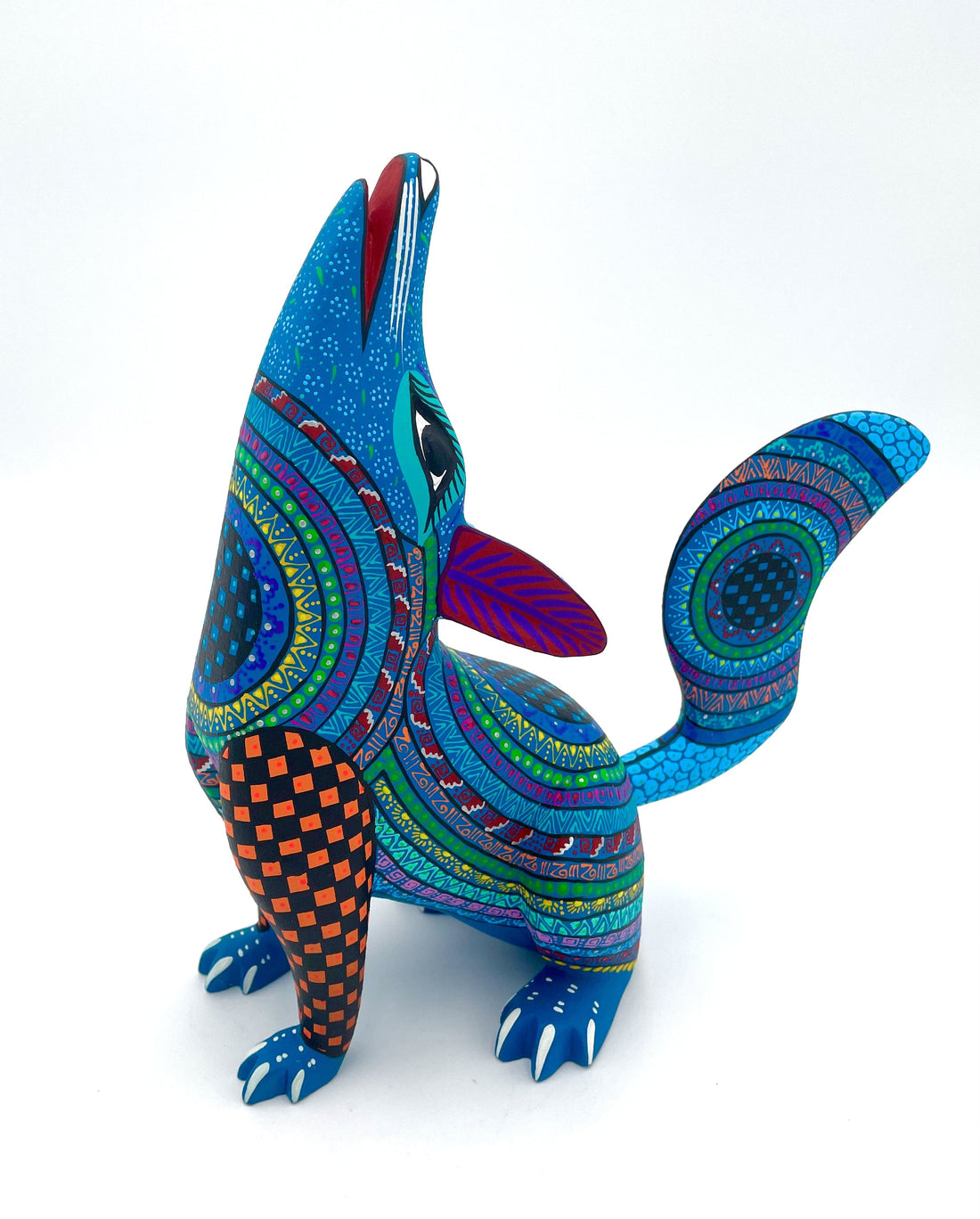 Mexoul Blue coyote alebrije