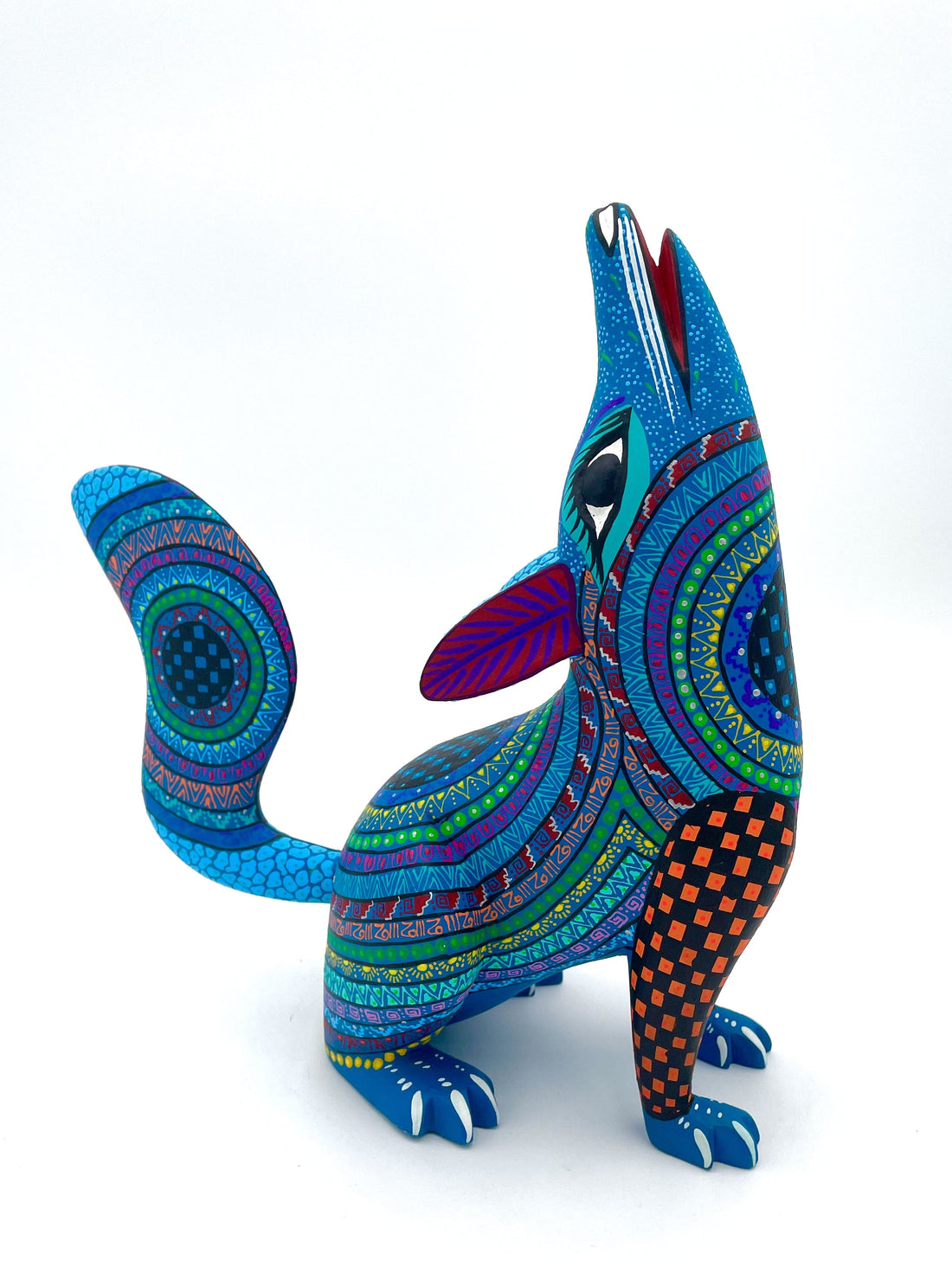 Mexoul Blue coyote alebrije