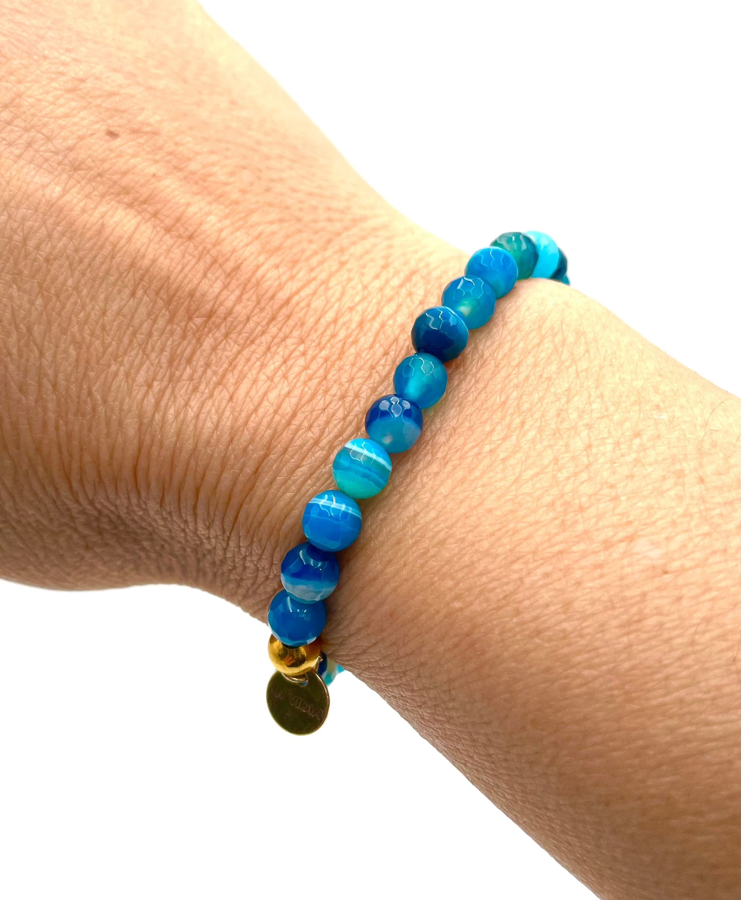 Mexoul Blue Handmade Natural Stone Bracelet