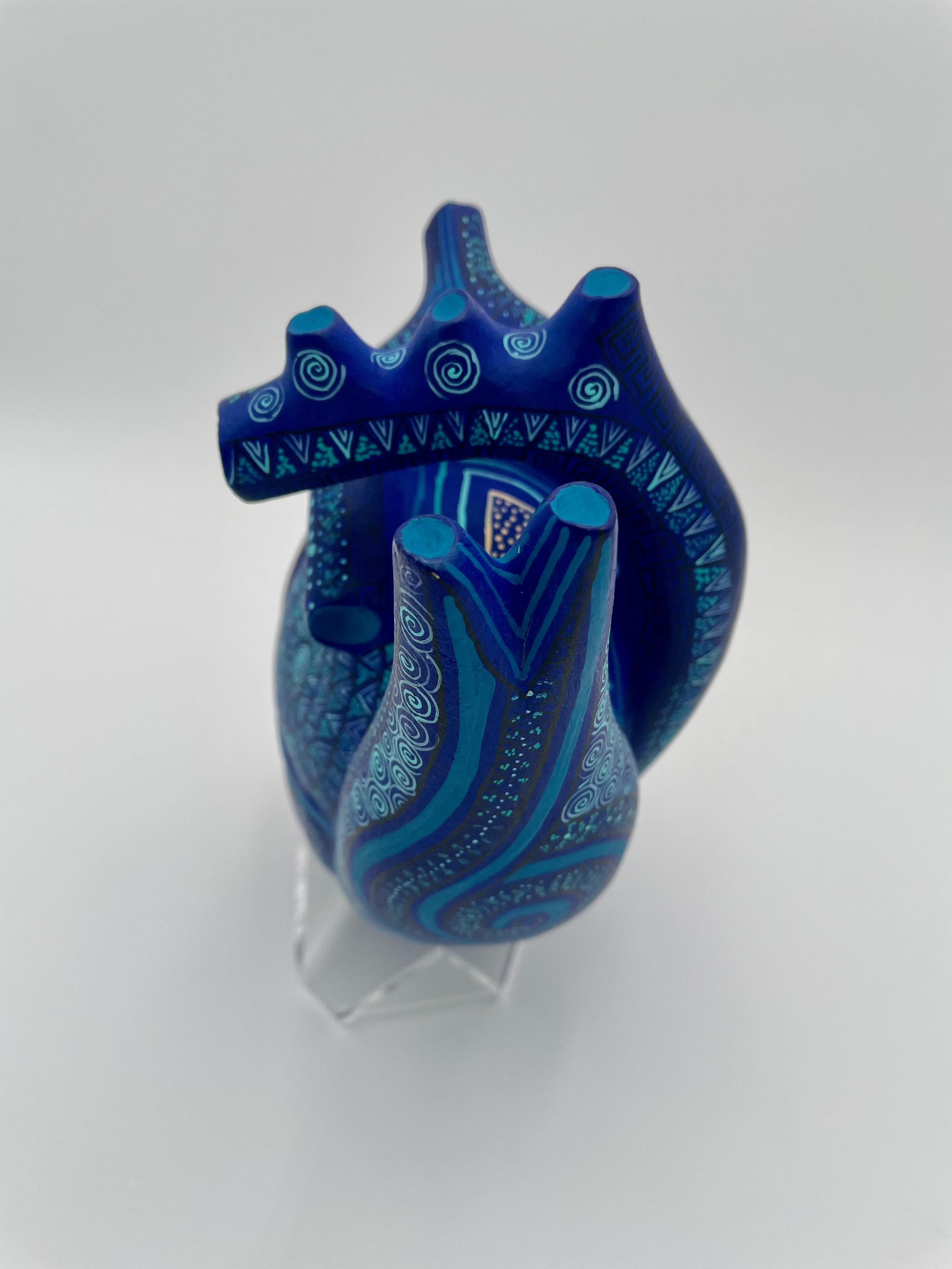 Mexoul Blue heart alebrije