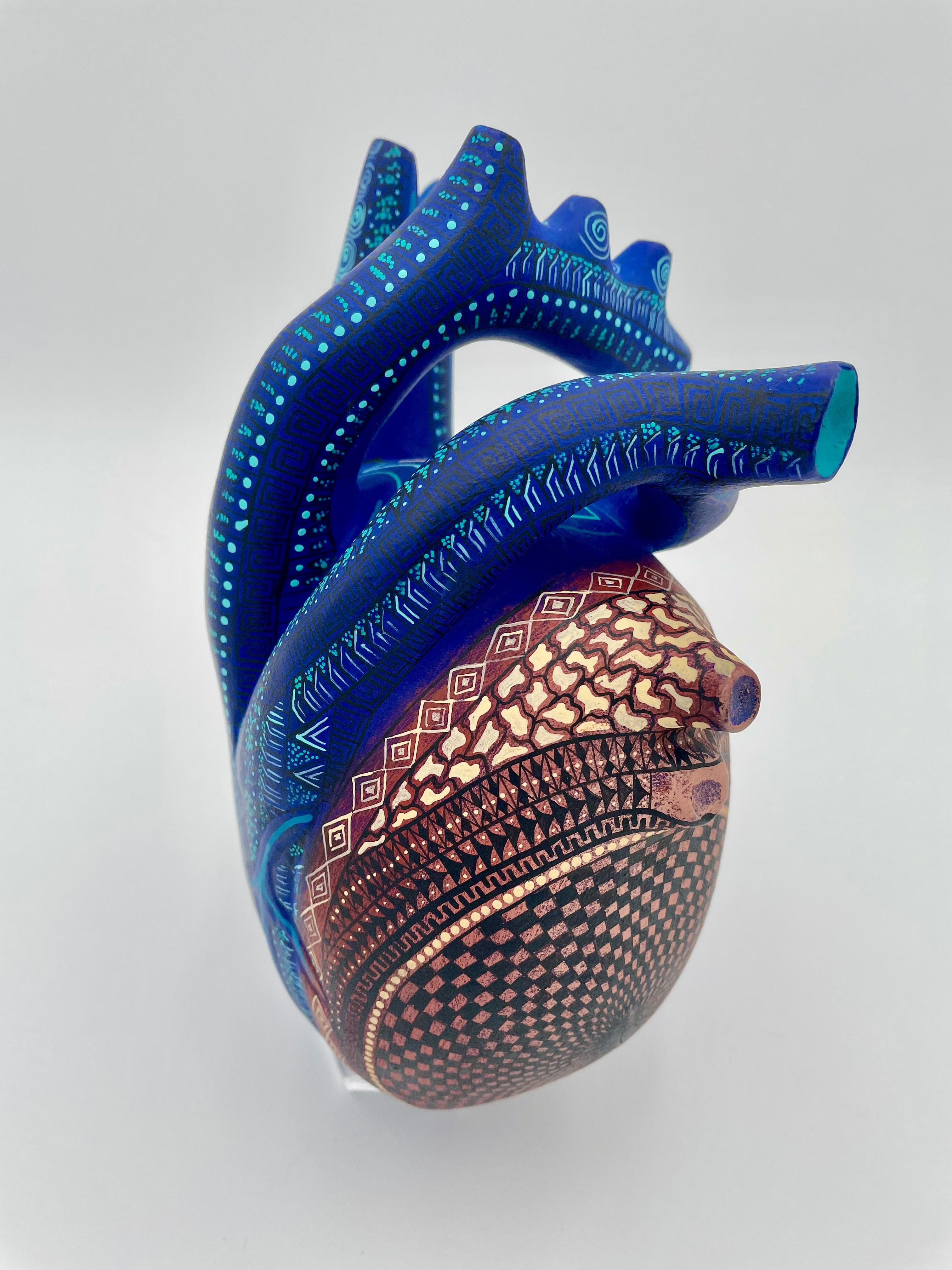 Mexoul Blue heart alebrije