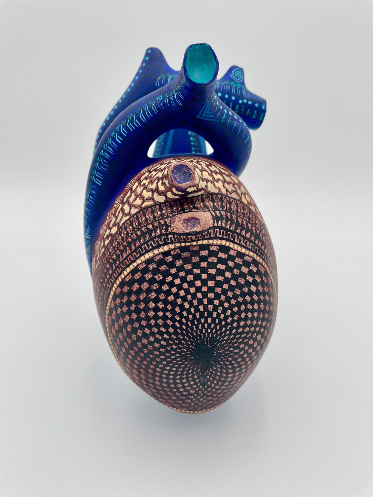 Mexoul Blue heart alebrije