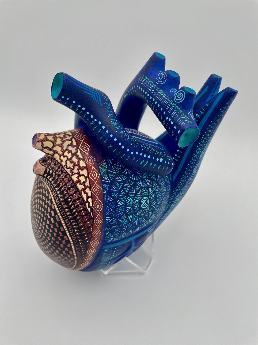 Mexoul Blue heart alebrije