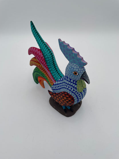 Mexoul Blue rooster alebrije
