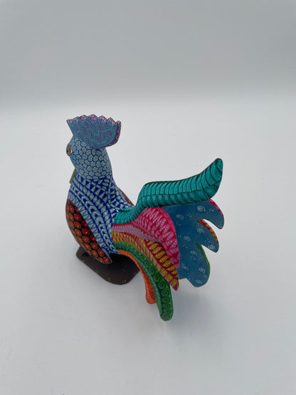 Mexoul Blue rooster alebrije