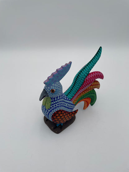 Mexoul Blue rooster alebrije