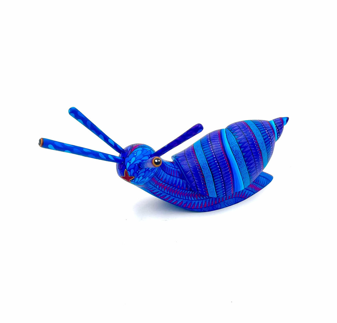 Mexoul Blue snail alebrije