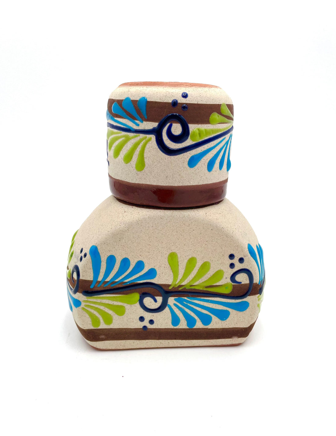 Mexoul Brown and Green Ceramic decanter (S)