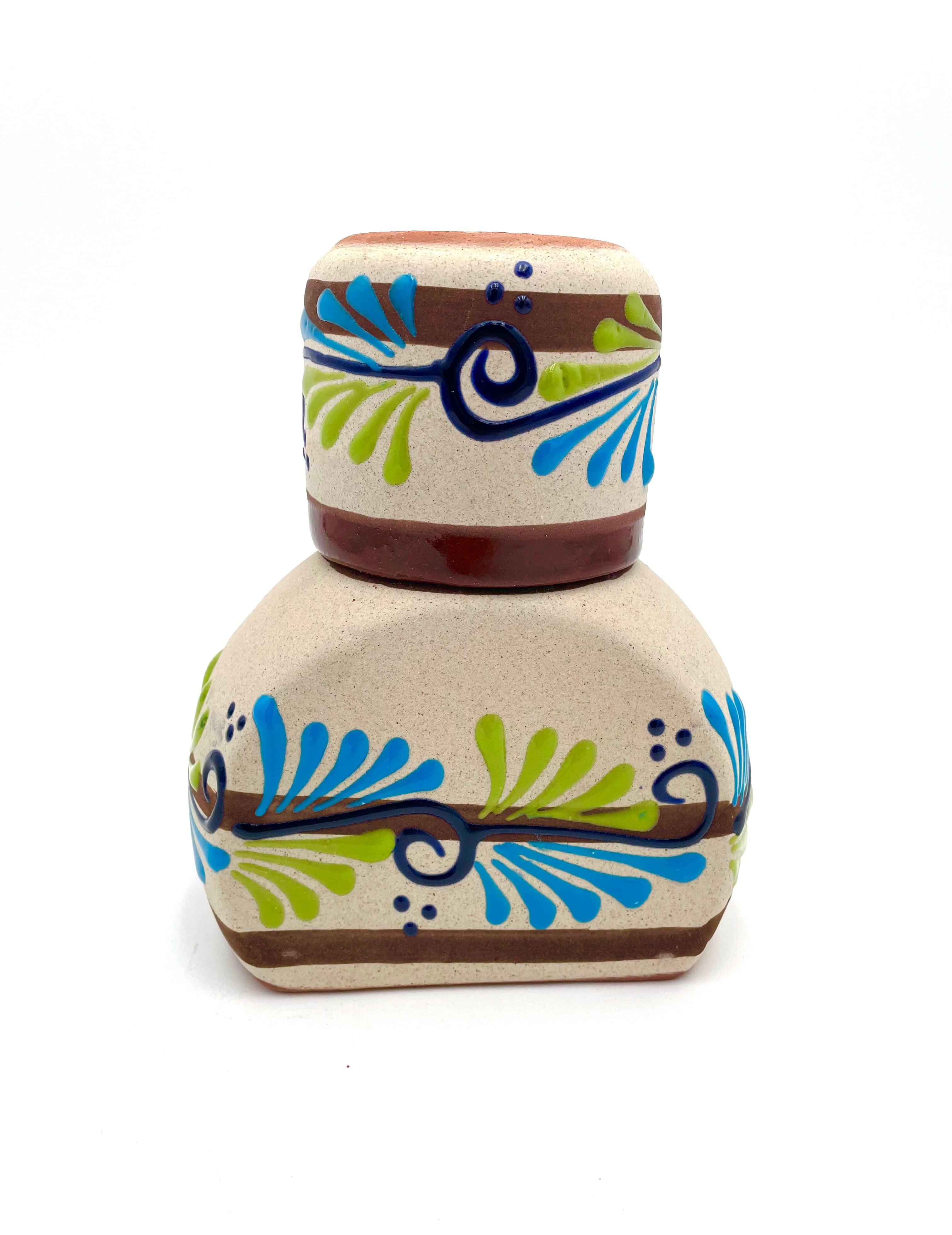 Mexoul Brown and Green Ceramic decanter (S)