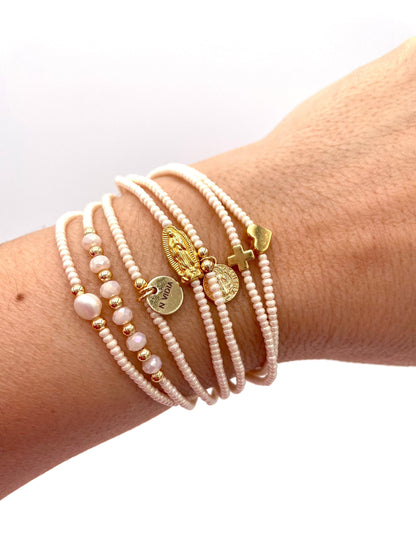 Mexoul Ceylon Handmade beaded 7 stran bracelet